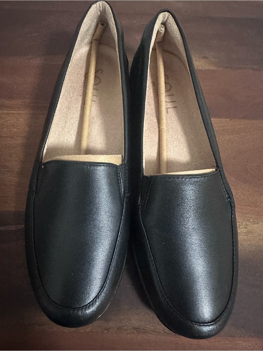 Naturalizer Soul Kacy Black Leather Slip-On Loafers for Women NEW 10 M
